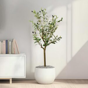 Factory Wholesale 3FT Artificial Olive Tree, Indoor Faux Olive Tree Fake Potted Silk Olive Tree Plants with Lifelike Fruits & Leaves
