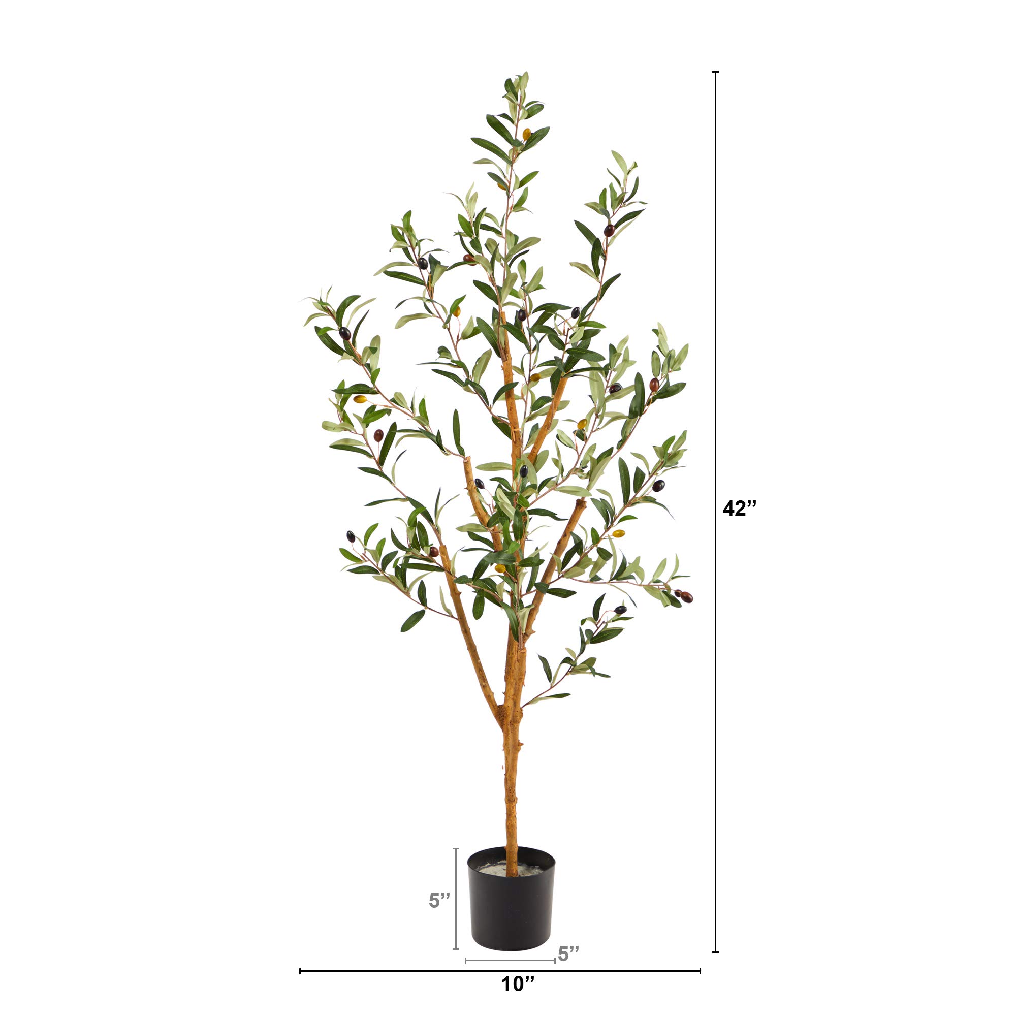 Factory Wholesale 3FT Artificial Olive Tree, Indoor Faux Olive Tree with Pot & Large Olive Branches - Image 2