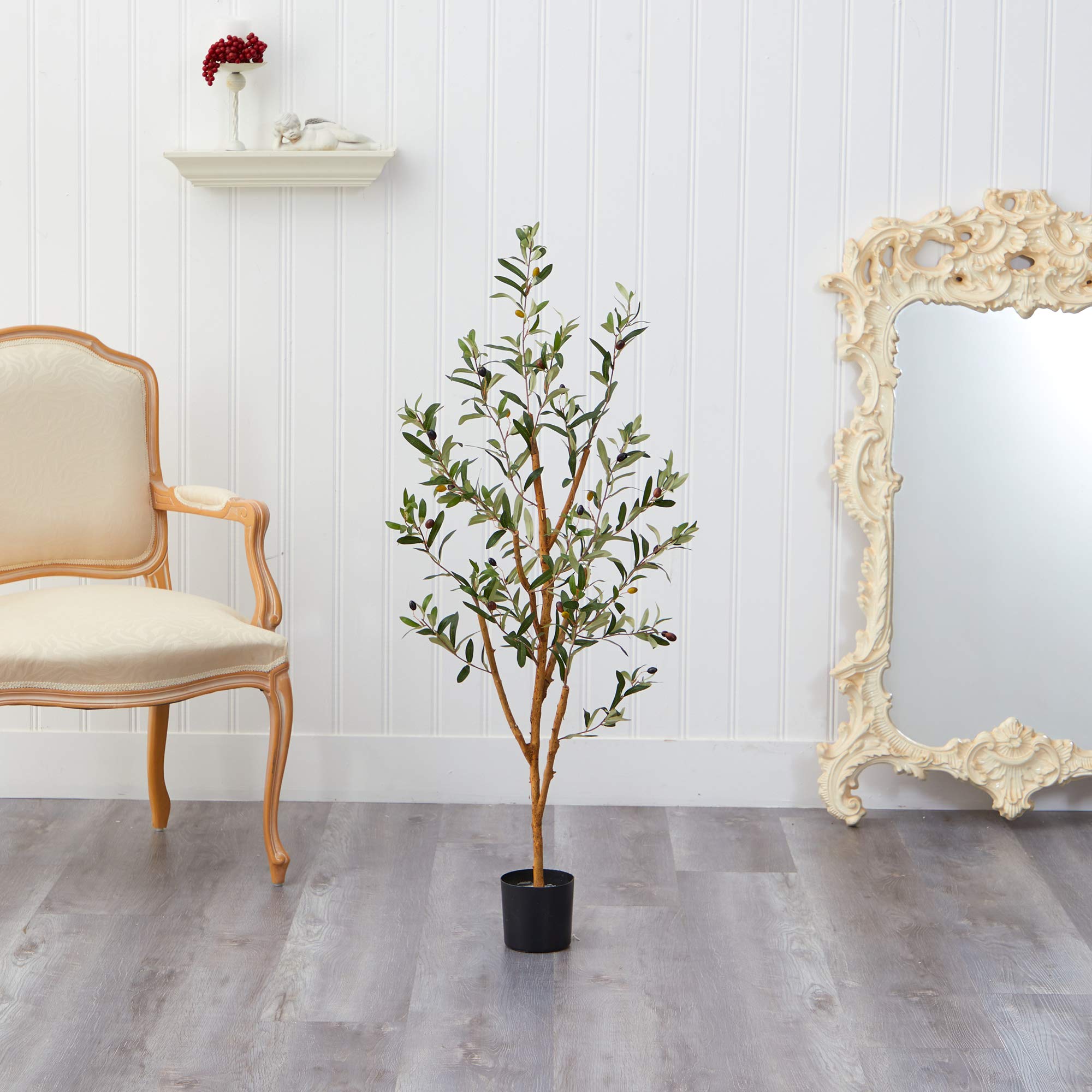 Factory Wholesale 3FT Artificial Olive Tree, Indoor Faux Olive Tree with Pot & Large Olive Branches - Image 3