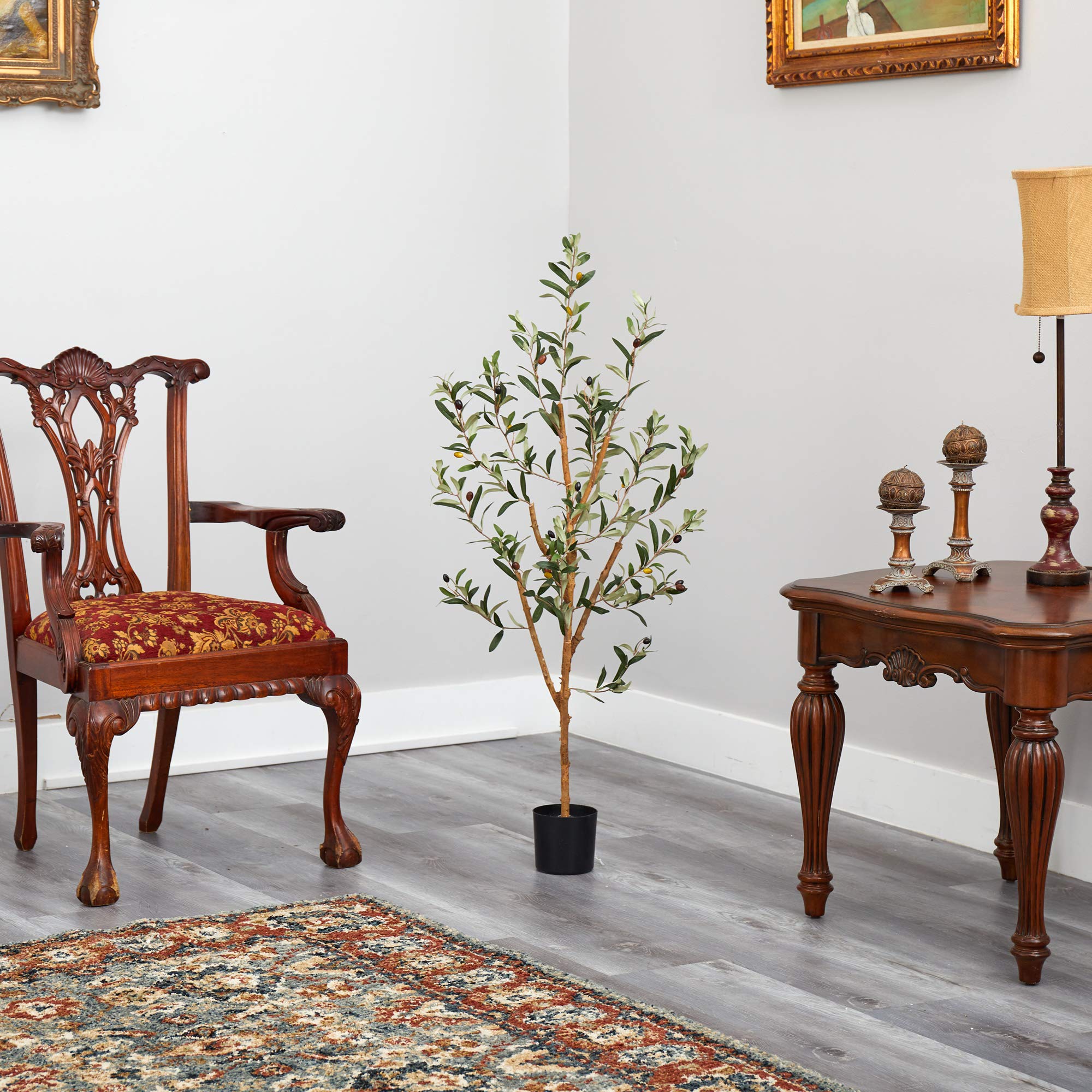 Factory Wholesale 3FT Artificial Olive Tree, Indoor Faux Olive Tree with Pot & Large Olive Branches - Image 4