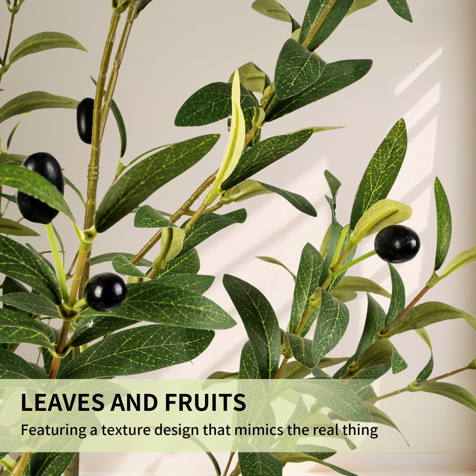 Factory Made 4FT Artificial Olive Tree, Indoor Faux Olive Tree Fake Potted Silk Olive Tree Plants with Lifelike - Image 3