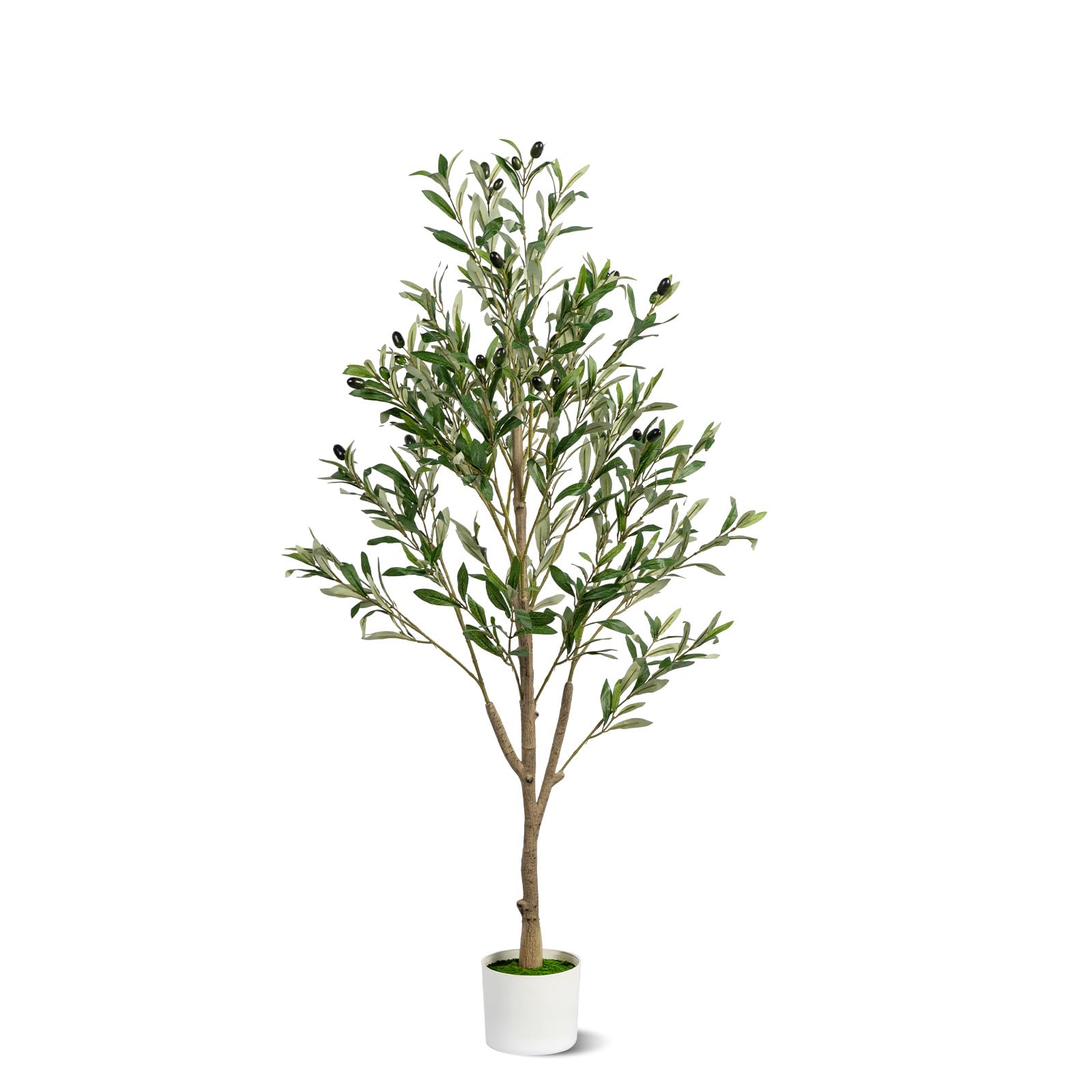 Factory Made 4FT Artificial Olive Tree, Indoor Faux Olive Tree Fake Potted Silk Olive Tree Plants with Lifelike