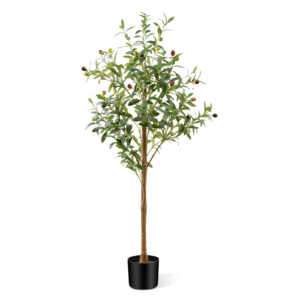 Factory Wholesale 4FT Artificial Olive Tree Indoor, Tall Faux Olive Tree with Pot , Large Fake Olive Tree