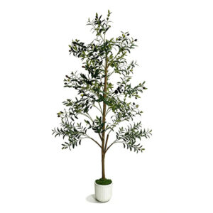 6FT Artificial Olive Tree Large Indoor 180cm Plant Decor with Branches and Fruits Suitable for Interior Home