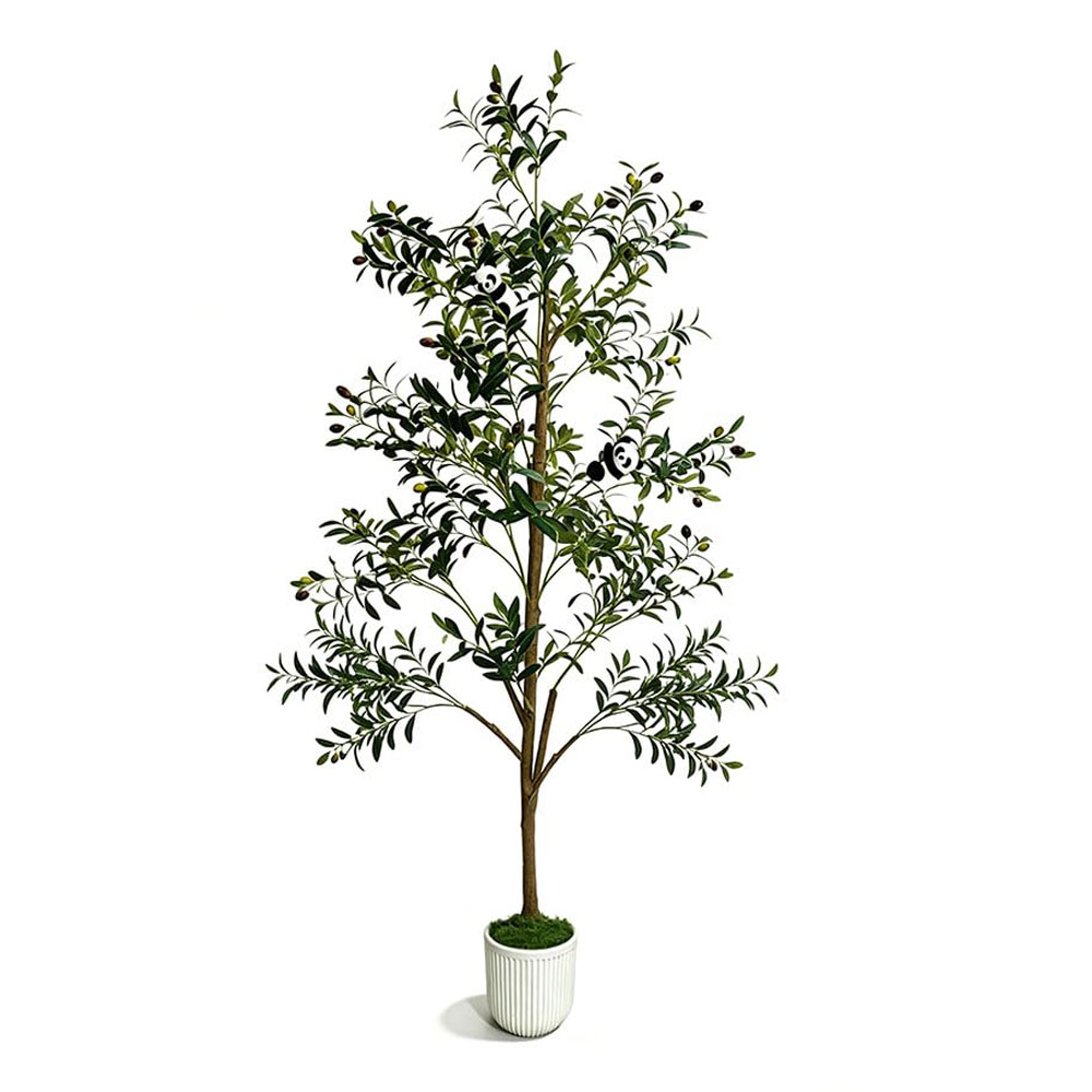 6FT Artificial Olive Tree Large Indoor 180cm Plant Decor with Branches and Fruits Suitable for Interior Home