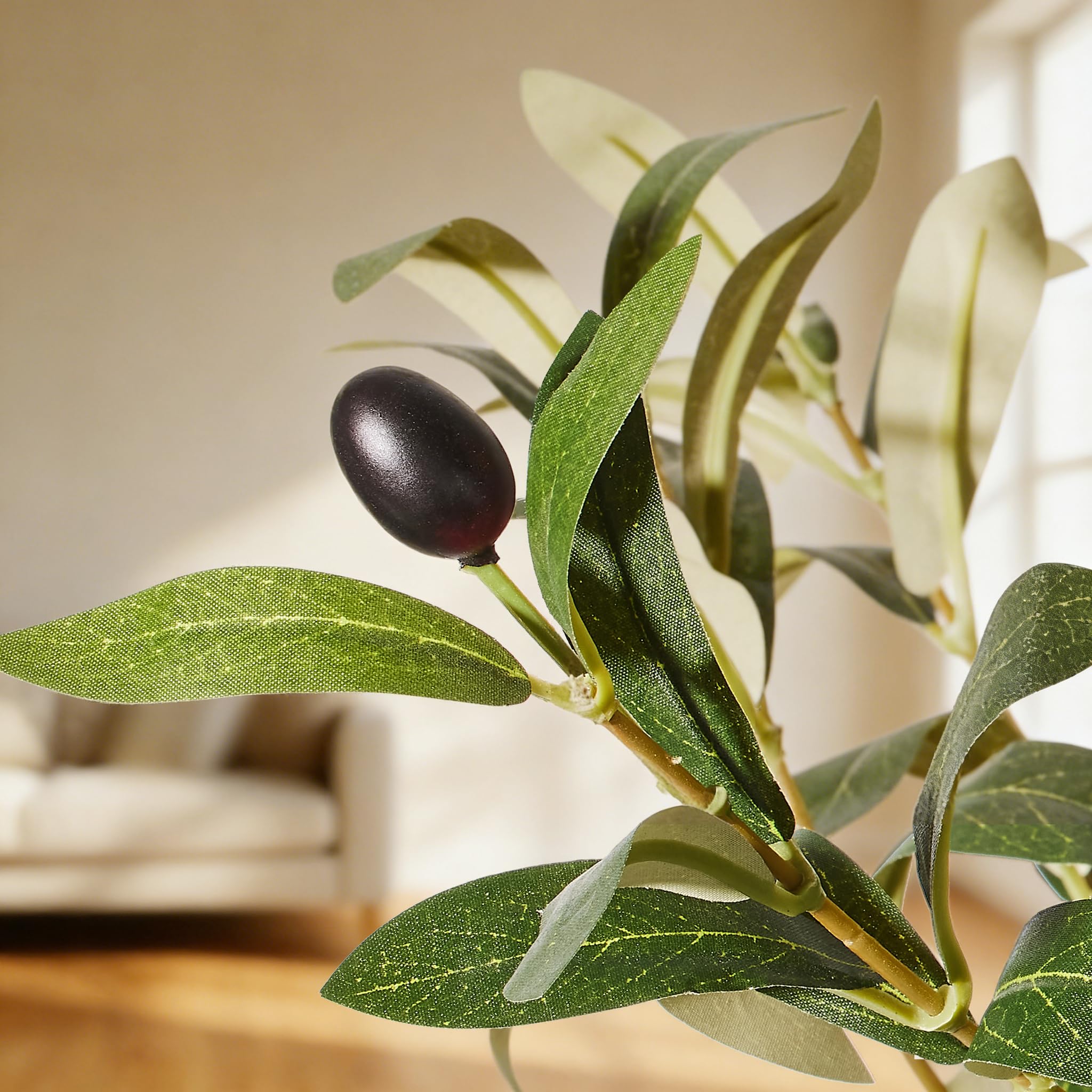 Low MOQ Factory Artificial Olive Tree 3FT Faux Olive Trees with Lifelike Olive Branches and Fruits - Image 4