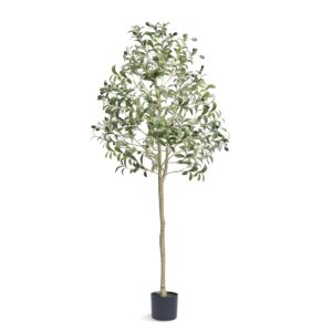 China Manufacturer 5FT Artificial Olive Tree, PE Faux Potted Plant with Anti-Tip Base, Low Maintenance Lifelike Green Tree for Indoor & Outdoor Home Office Decor