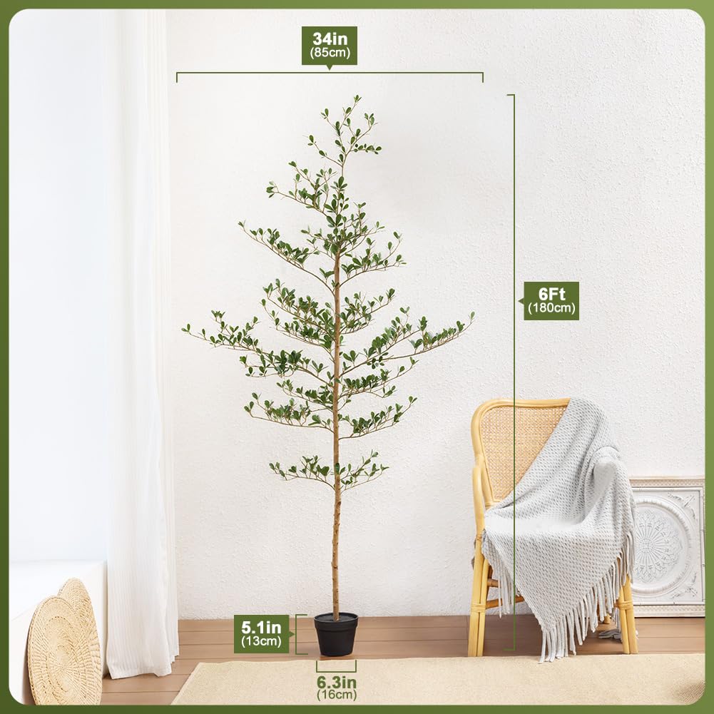 Factory Direct Artificial Black Olive Trees 6ft 180cm Tall Fake Tree for Hotel Lobby Decor - Image 2