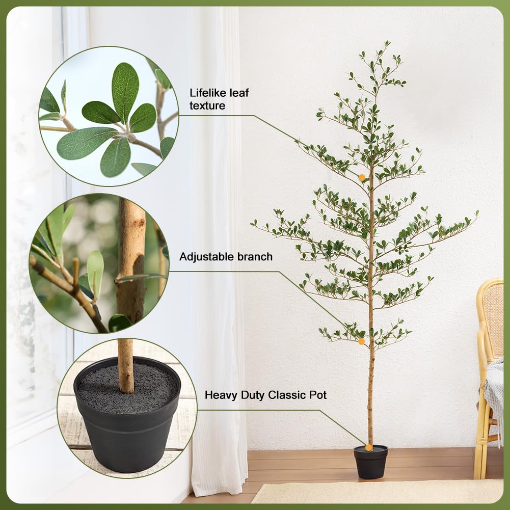 Factory Direct Artificial Black Olive Trees 6ft 180cm Tall Fake Tree for Hotel Lobby Decor - Image 3
