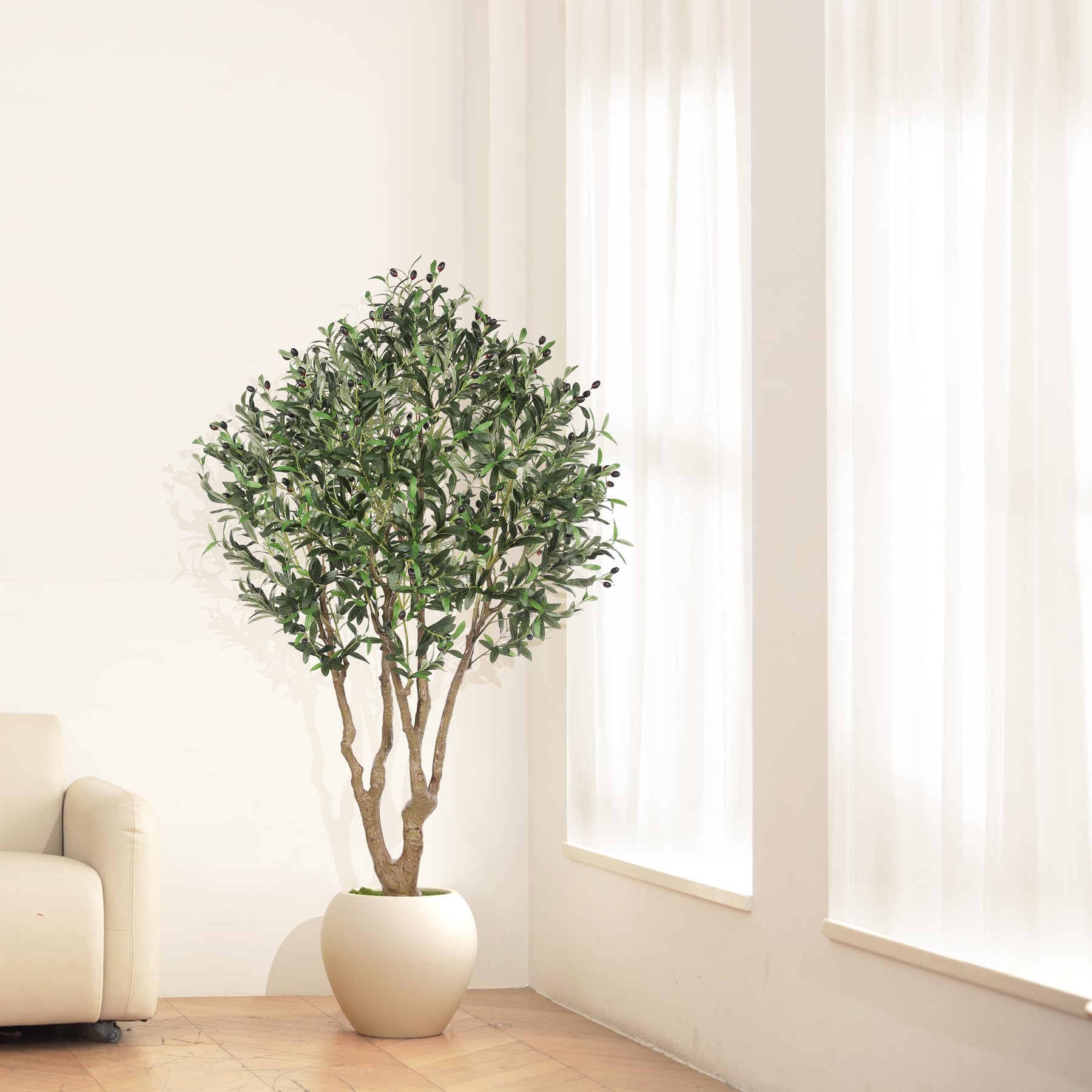 Faux Large Olive Tree China Manufacturer 6ft Artificial Indoor Fake Plant for Office Reception Decor - Image 5