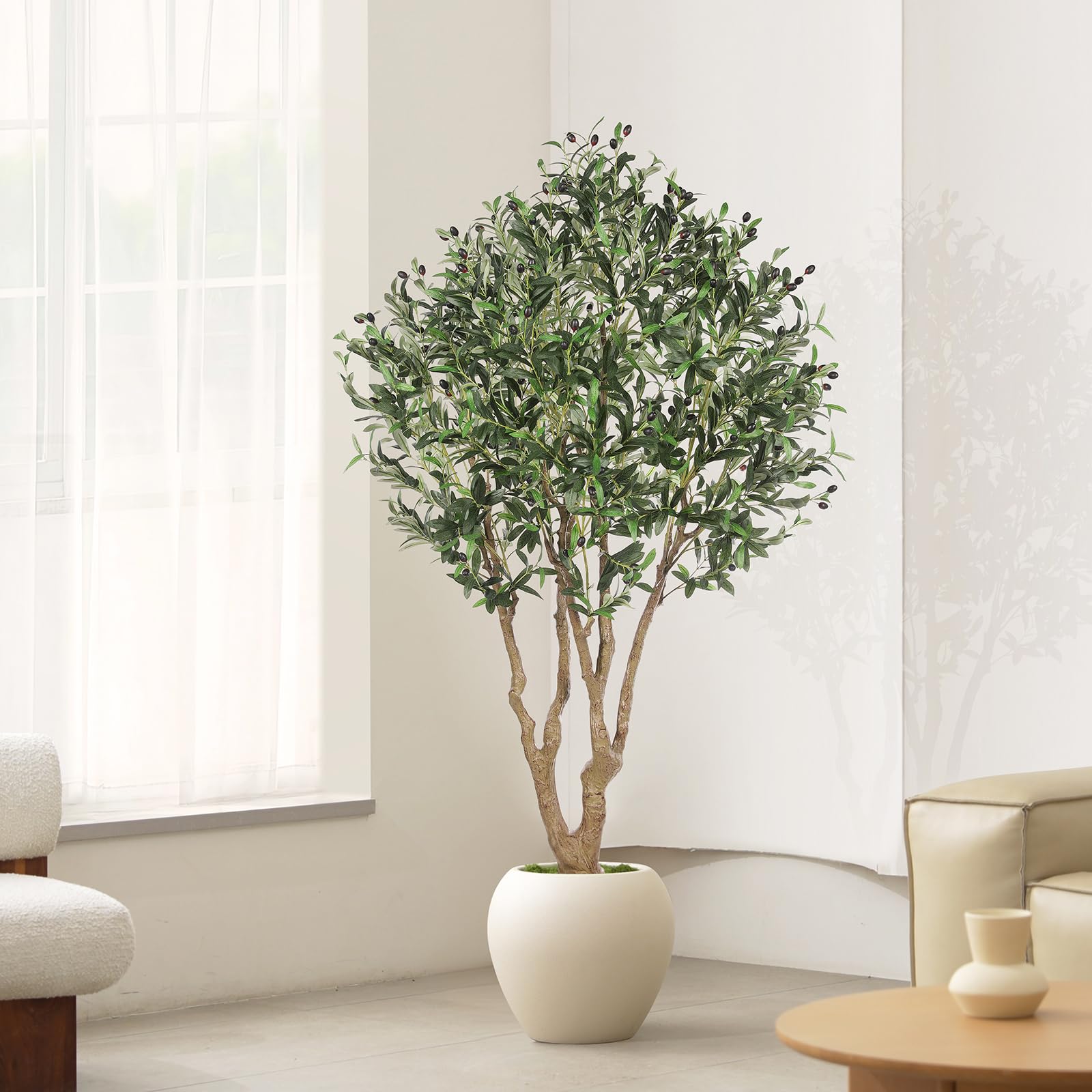 Faux Large Olive Tree China Manufacturer 6ft Artificial Indoor Fake Plant for Office Reception Decor - Image 6