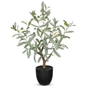 70cm Artificial Olive Tree Factory Wholesale, 27 Inch Fake Olive Greenery with White Pot, Faux Olive Tree for Indoor Home Decor Factory Manufactured