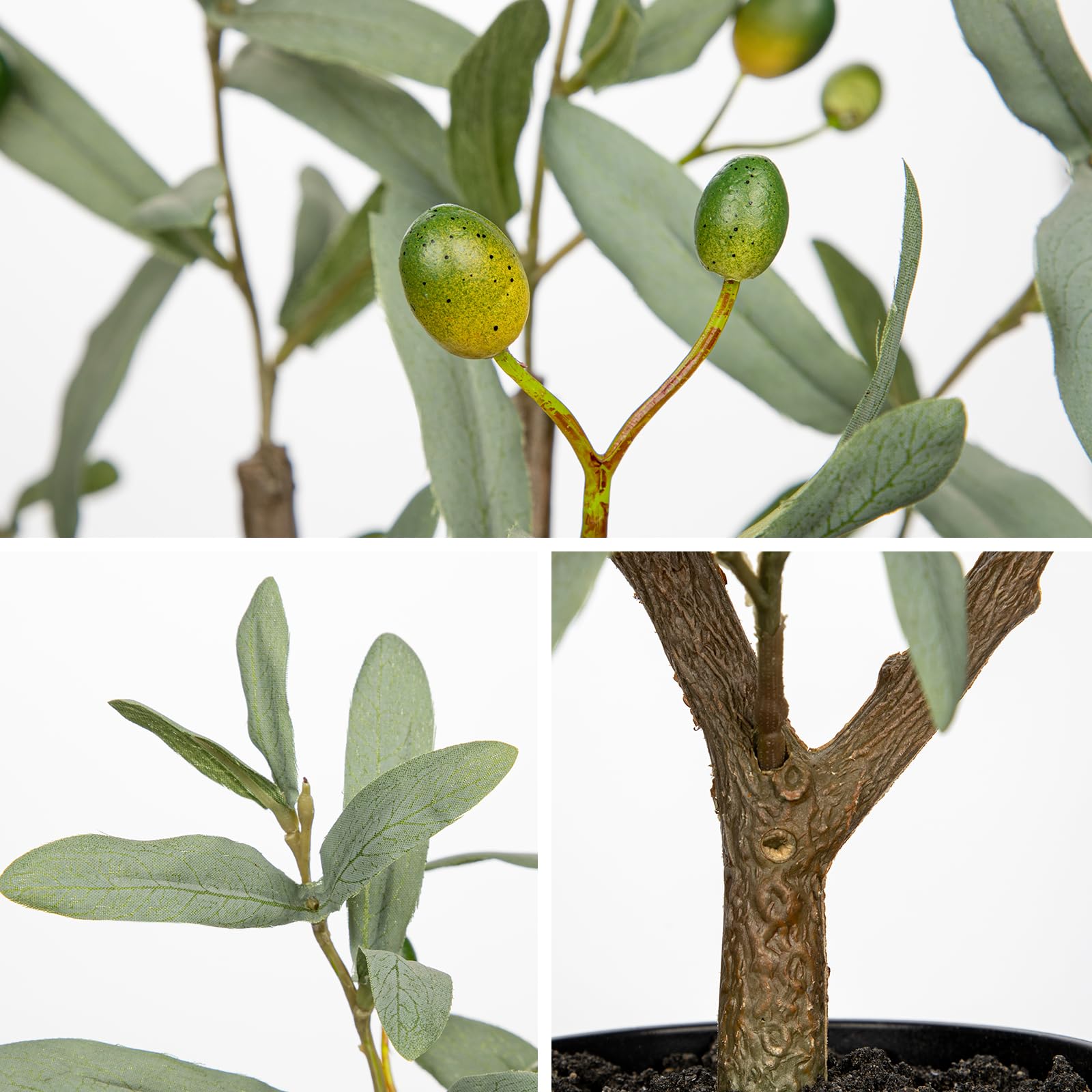 70cm Artificial Olive Tree Factory Wholesale, 27 Inch Fake Olive Greenery with White Pot, Faux Olive Tree for Indoor Home Decor Factory Manufactured - Image 3