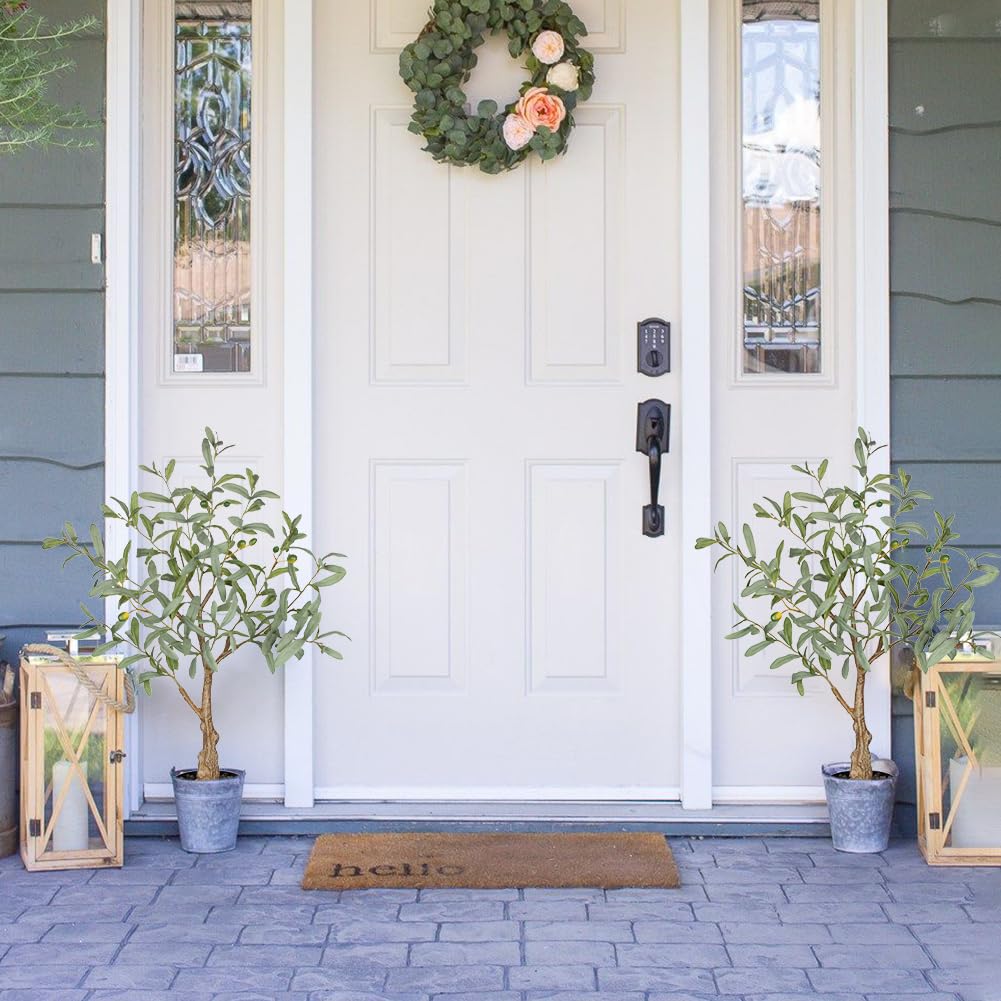 Factory Direct Wholesale 2FT 70cm Faux Olive Tree, 30 Inch Fake Olive Plant with White Pot, Artificial Olive Greenery for Indoor Home Decoration - Image 5