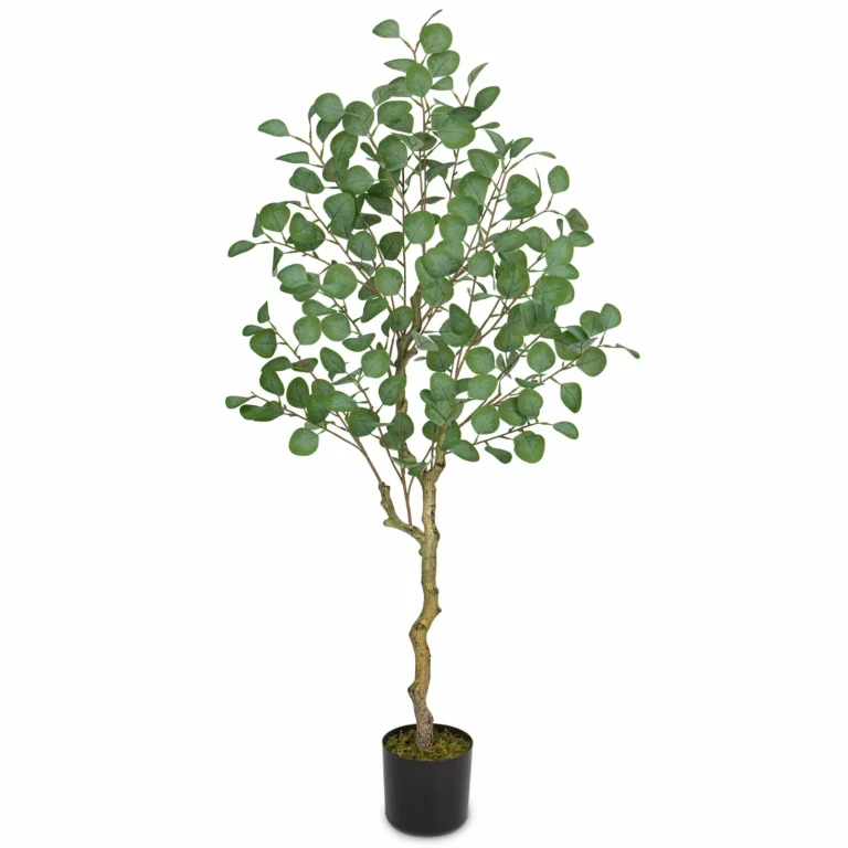 Artificial Eucalyptus Tree, Fake Potted Eucalyptus Plant for Home Decor