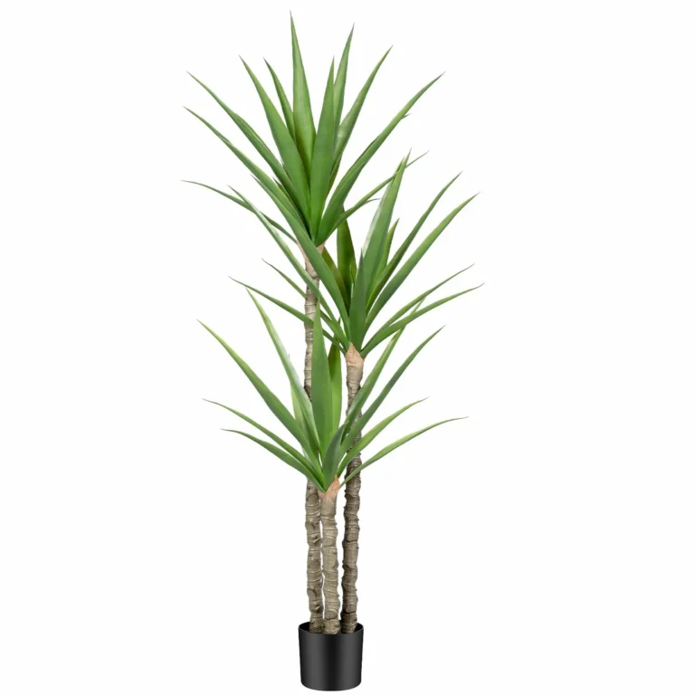Artificial agave plant with realistic green leaves for indoor decoration